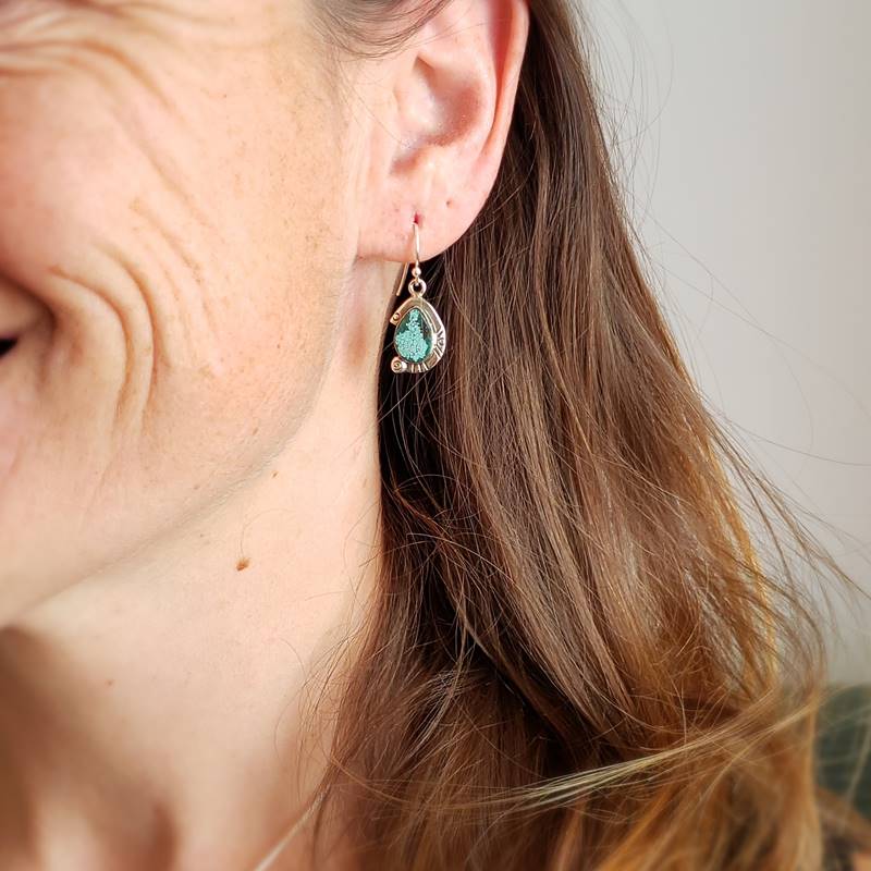 Boucles d'oreilles turquoise KHAMPA