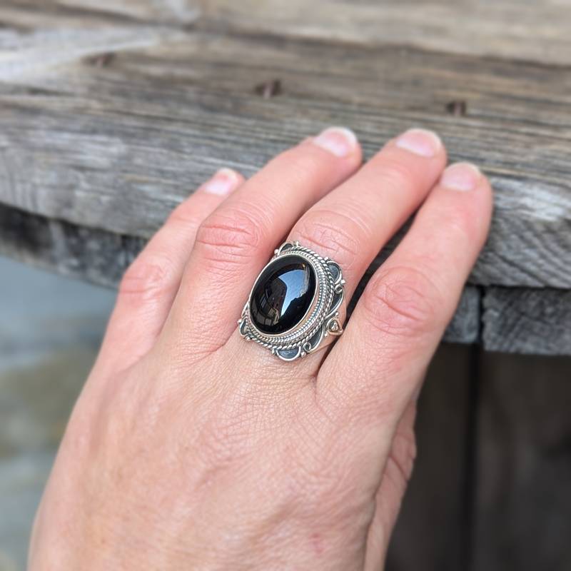 Bague en pierre Onyx