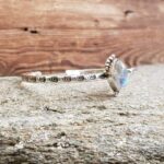 Jonc pierre de lune argent