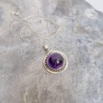 Pendentif améthyste argent AMOS