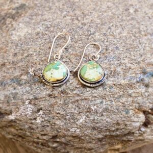 Boucles d'oreilles argent et turquoise