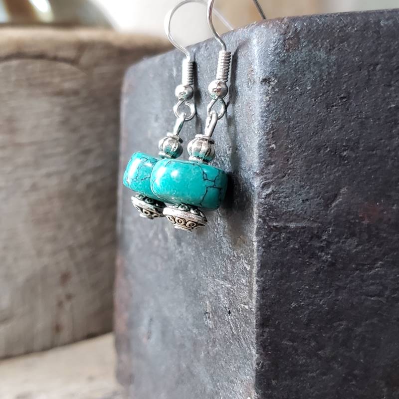 Boucles d'oreilles turquoise YOGI Boucles d'oreilles turquoise YOGI