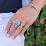 Bague en argent martelé vintage