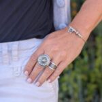 Bague fleur argent femme