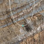 Collier en argent et turquoise solitaire