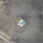 Bague anti stress argent et calcédoine aqua