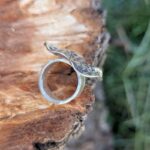 Bague artisanale en argent nénuphar