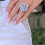 Bague nénuphar argent