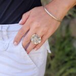 Bague nénuphar argent