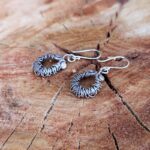 Boucles d'oreille argent vintage INDRA