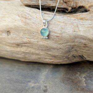 Collier argent et calcédoine aqua ANDAMAN
