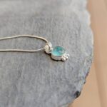 Collier argent et calcédoine aqua ANDAMAN