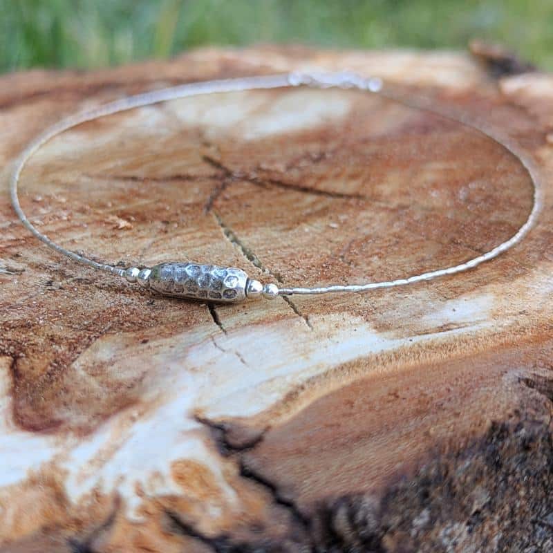 Collier en argent massif artisanal KAREN Collier en argent massif artisanal KAREN