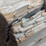 Bague ethnique en opale et argent