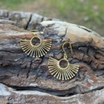 Boucles d'oreilles éventails or