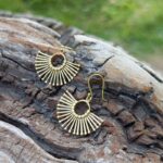 Boucles d'oreilles éventails or