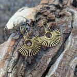 Boucles d'oreilles éventails or