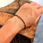 Bracelet onyx et grenat argent SAMARKANDE