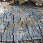 Collier fin en pierres naturelles d'apatite