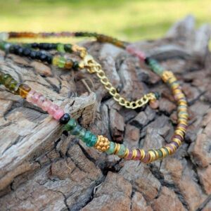 Collier tourmaline multicolore ISHI